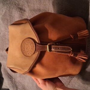 Dooney And Bourke Suede Tan Leather Backpack